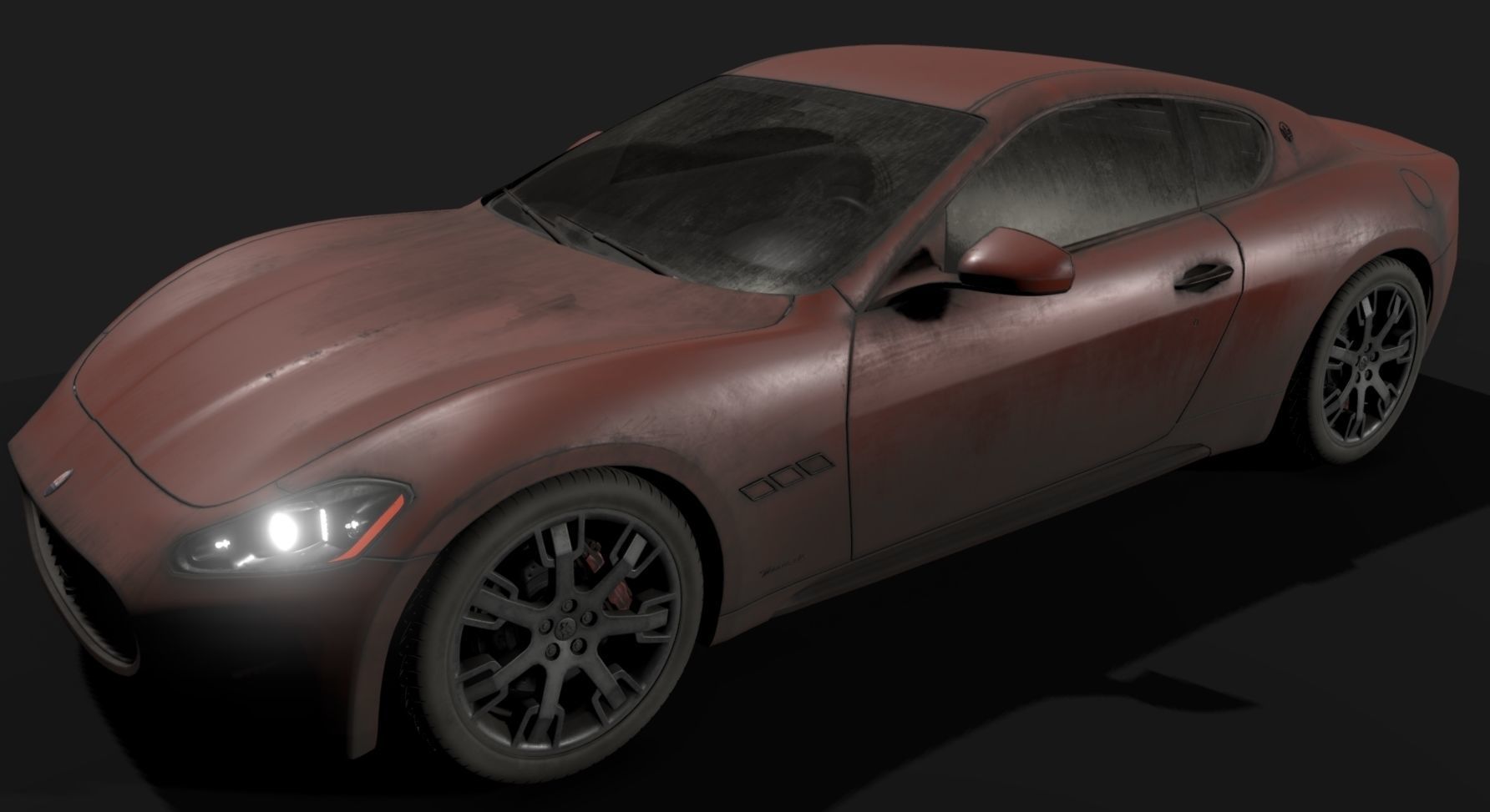 Maserati GT Low-poly 3D model_18