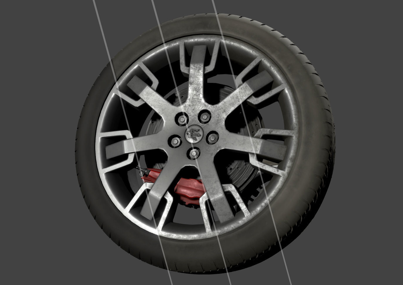 Maserati GT Low-poly 3D model_16