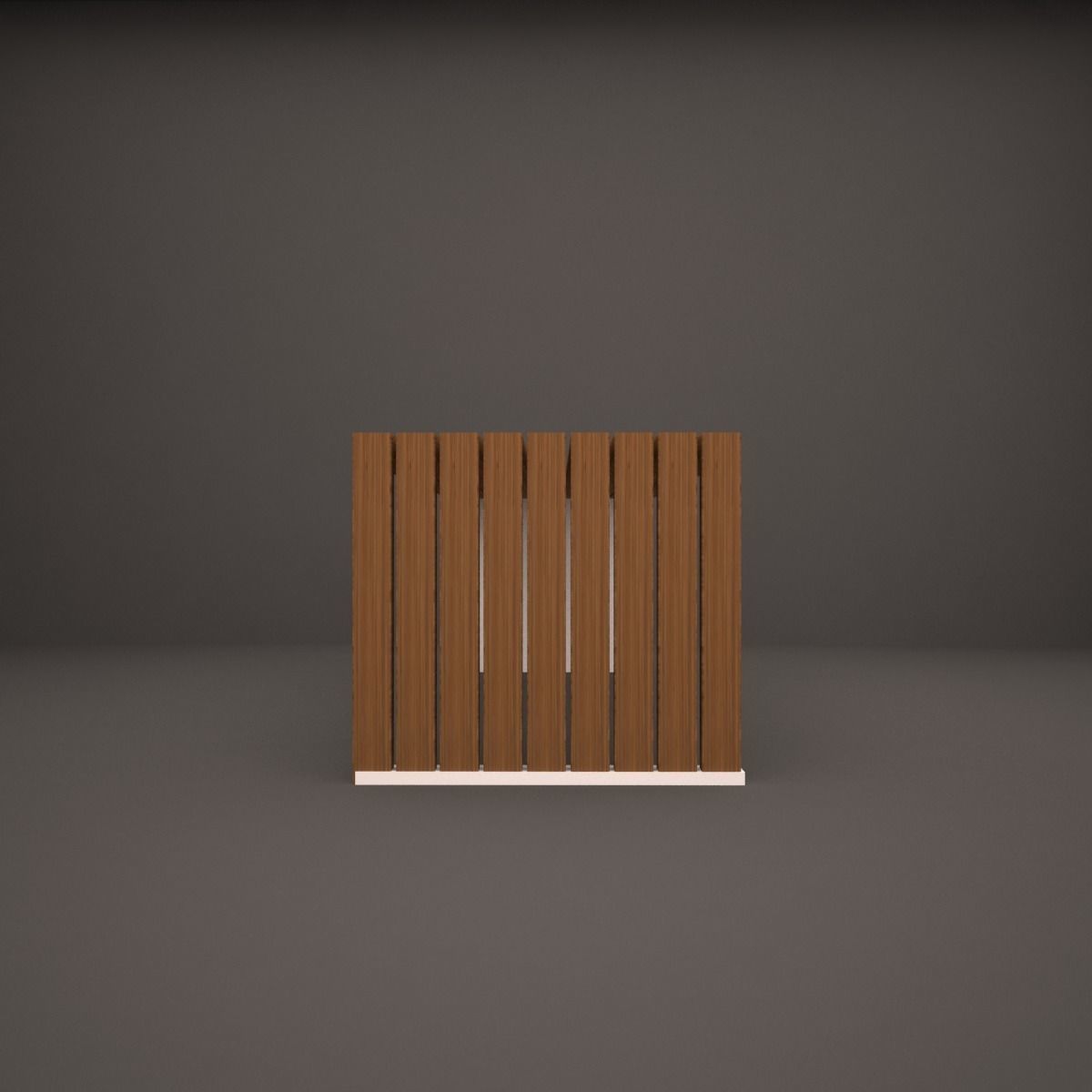 bench wooden and table 3D model_3
