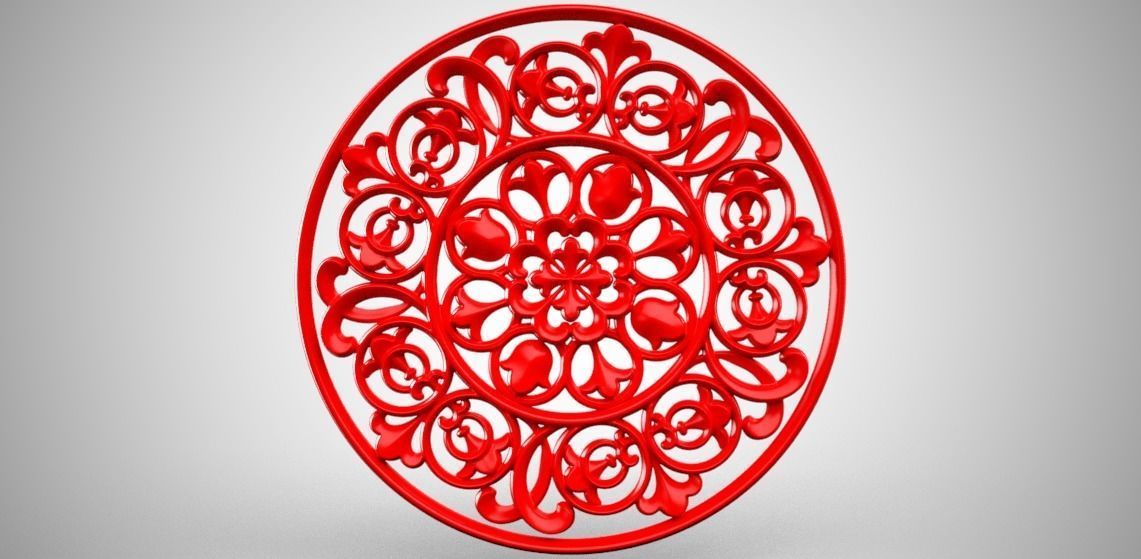 Engraving  no8 Low-poly 3D model_2