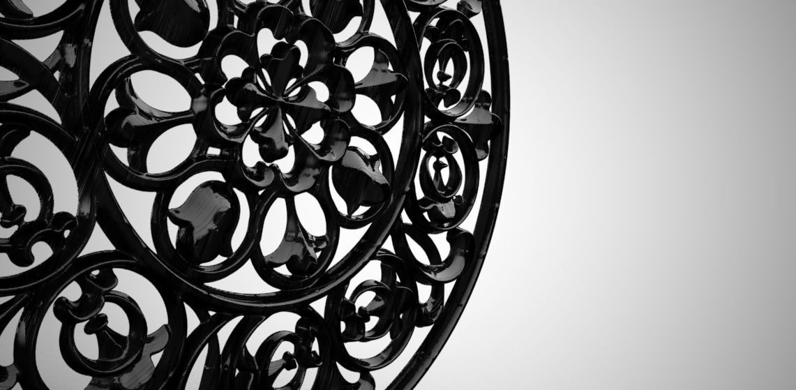 Engraving  no8 Low-poly 3D model_1