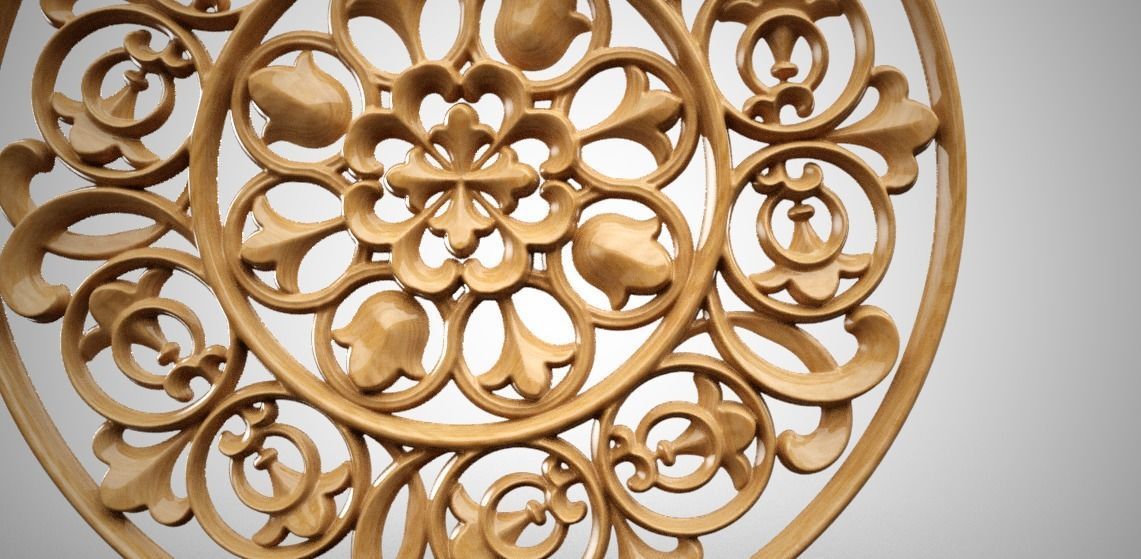 Engraving  no8 Low-poly 3D model_9