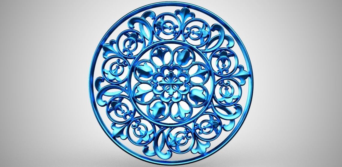 Engraving  no8 Low-poly 3D model_3