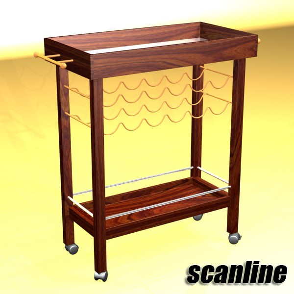 Wine Table Rack 1 3D model_6