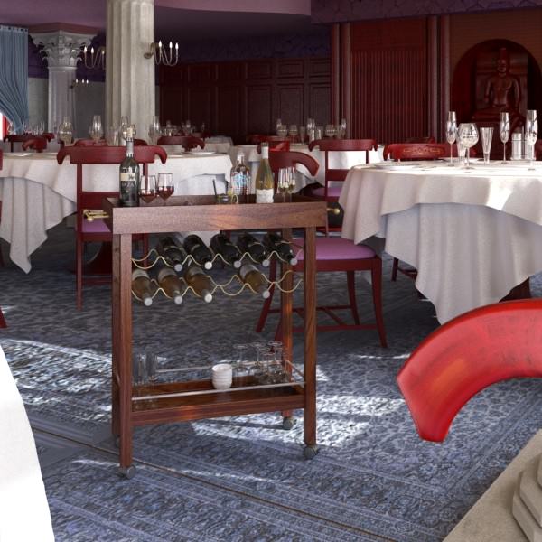 Wine Table Rack 1 3D model_5