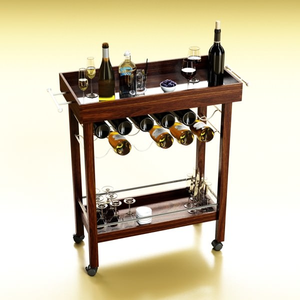 Wine Table Rack 1 3D model_7