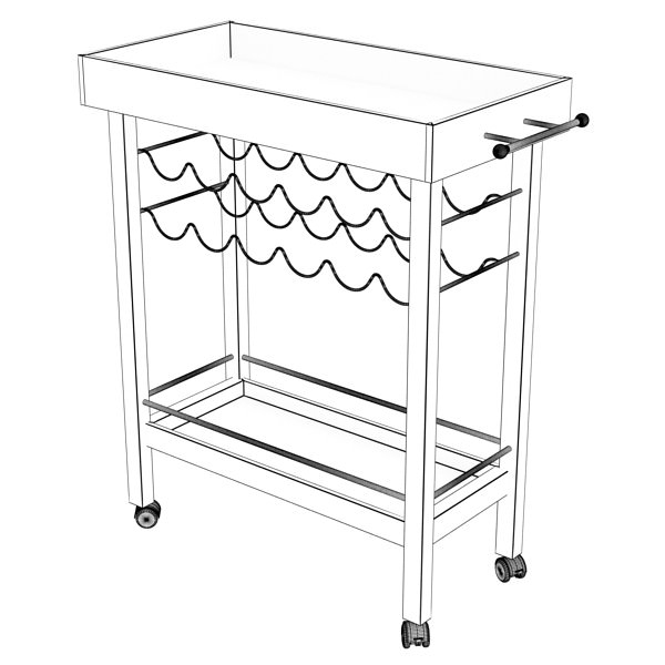 Wine Table Rack 1 3D model_9