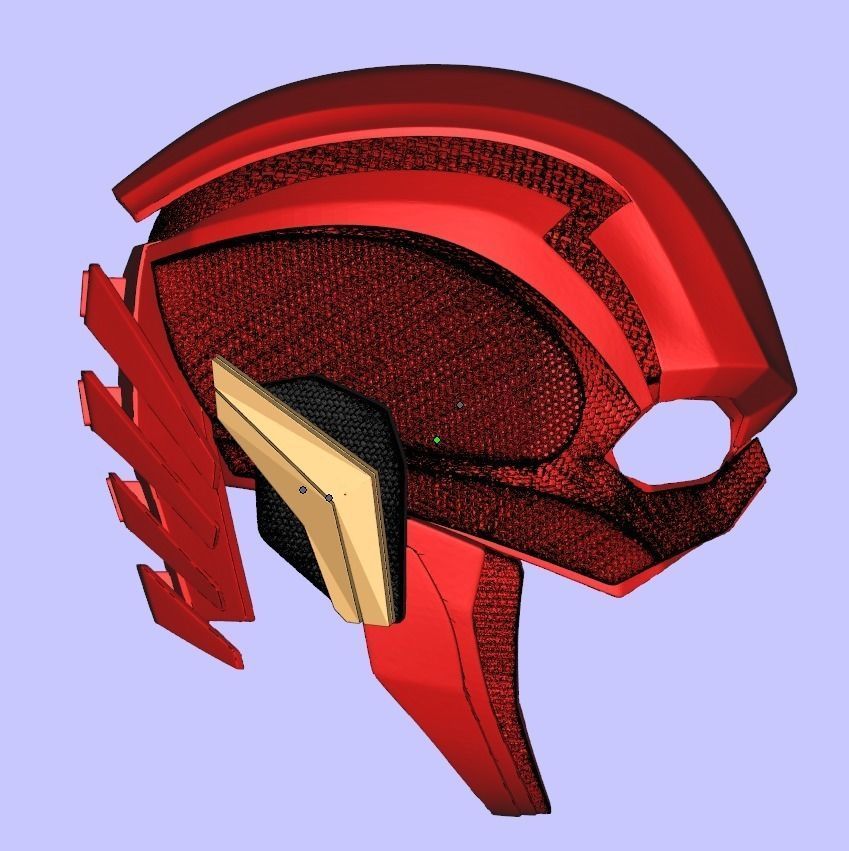 The Flash avengers helmet 3D print model_3