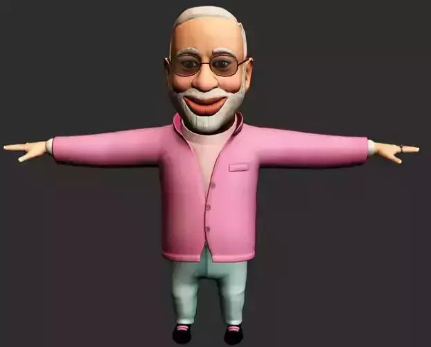 Narendra Modi 3d Character
