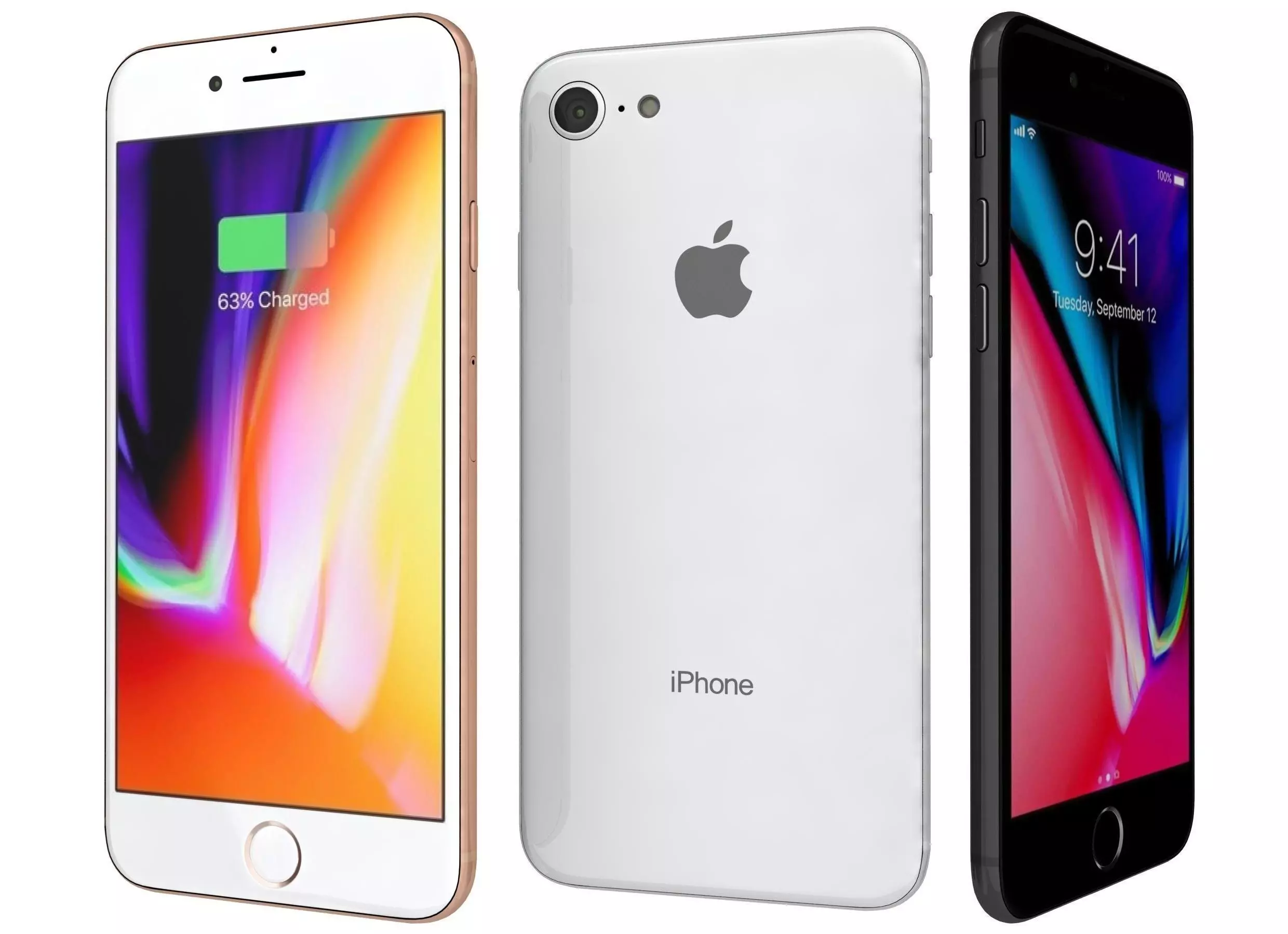 Apple iPhone 8 All Colors 3D model_0