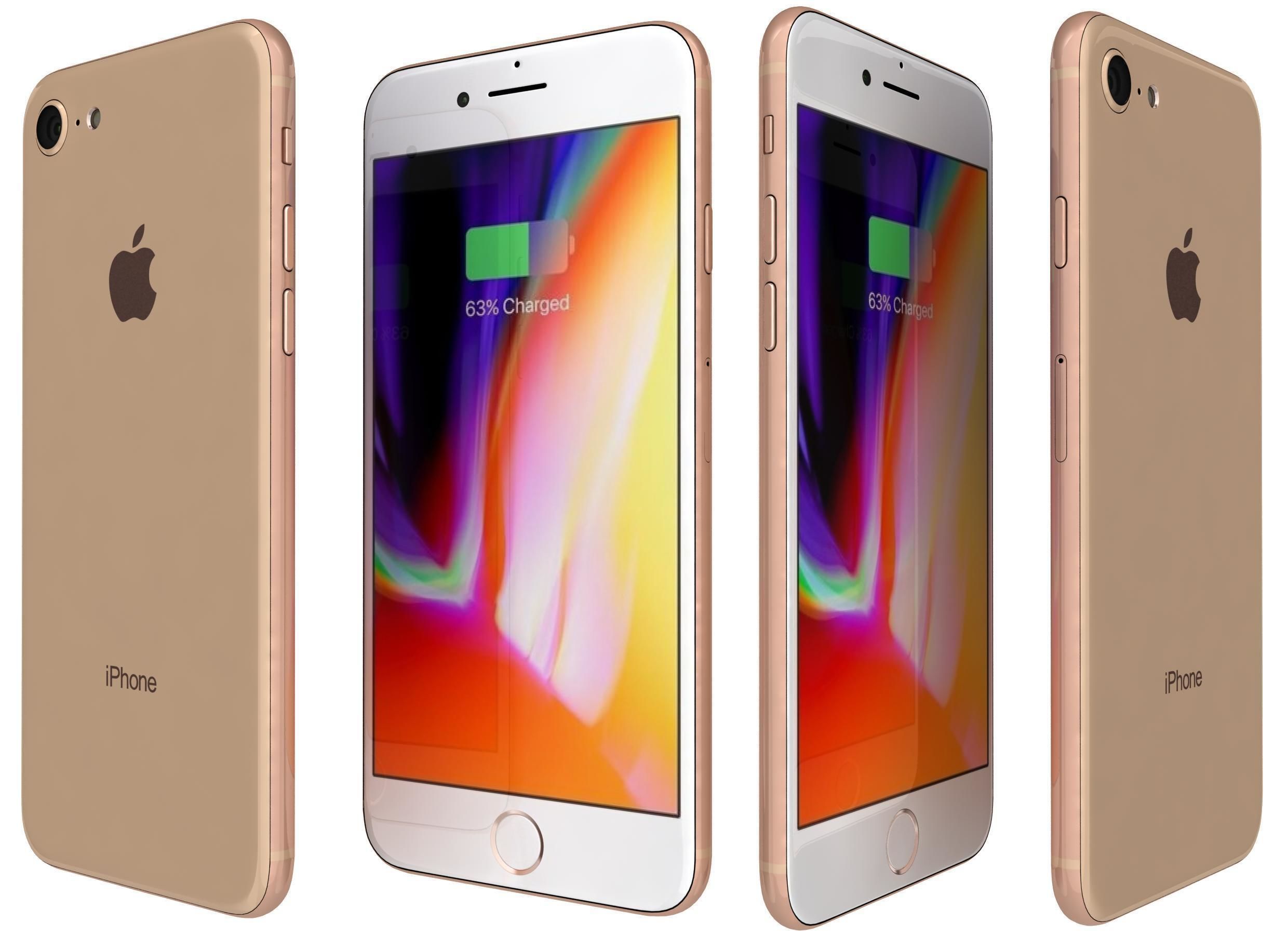 Apple iPhone 8 All Colors 3D model_4