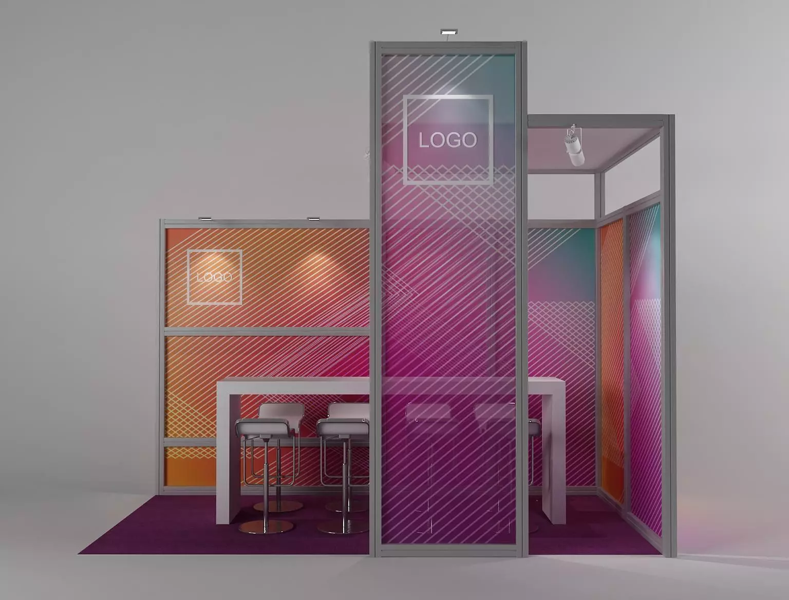 Exhibition stand octanorm maxima 3D model