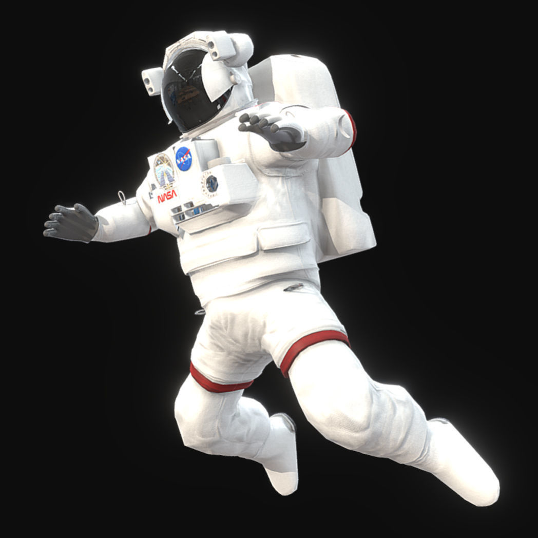 Low Poly Game Ready PBR Nasa Astronaut Low-poly 3D model_3