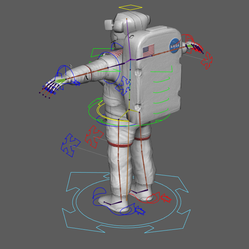 Low Poly Game Ready PBR Nasa Astronaut Low-poly 3D model_10