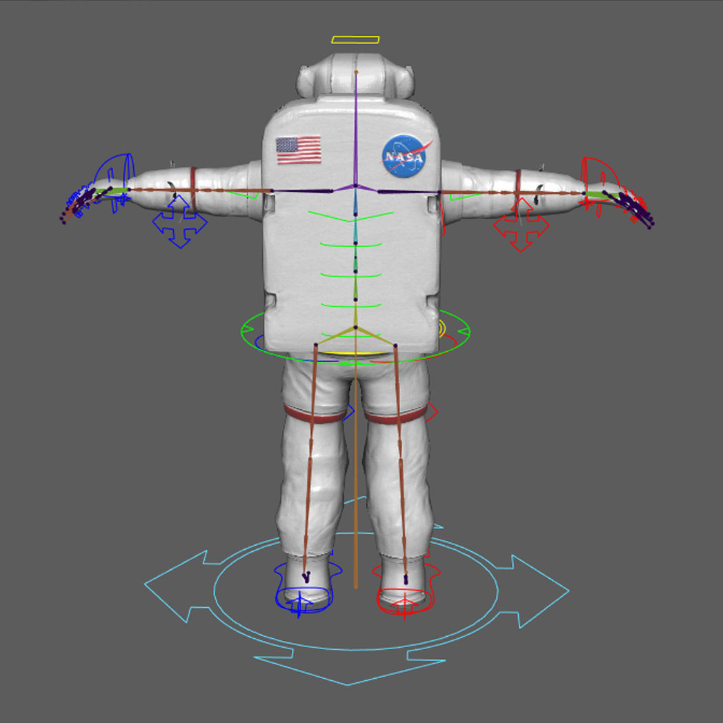 Low Poly Game Ready PBR Nasa Astronaut Low-poly 3D model_8