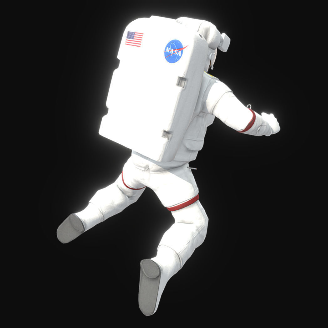Low Poly Game Ready PBR Nasa Astronaut Low-poly 3D model_2