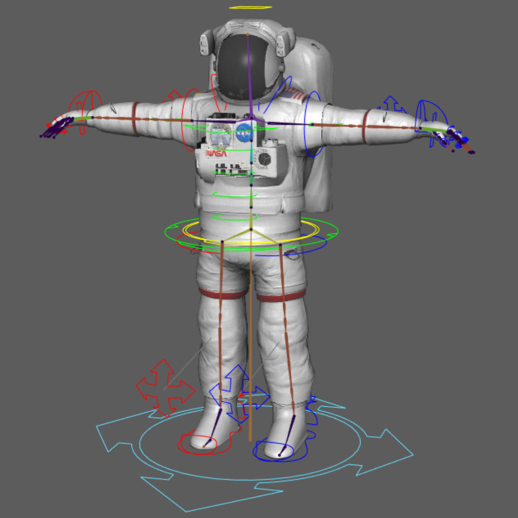 Low Poly Game Ready PBR Nasa Astronaut Low-poly 3D model_9