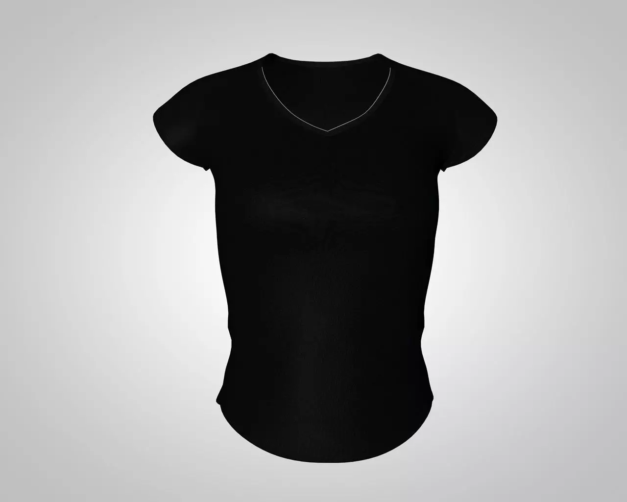 Women t-shirt Low-poly 3D model