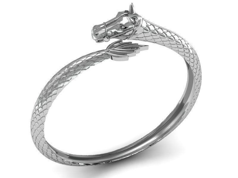 bracelet horse  3D print model_1