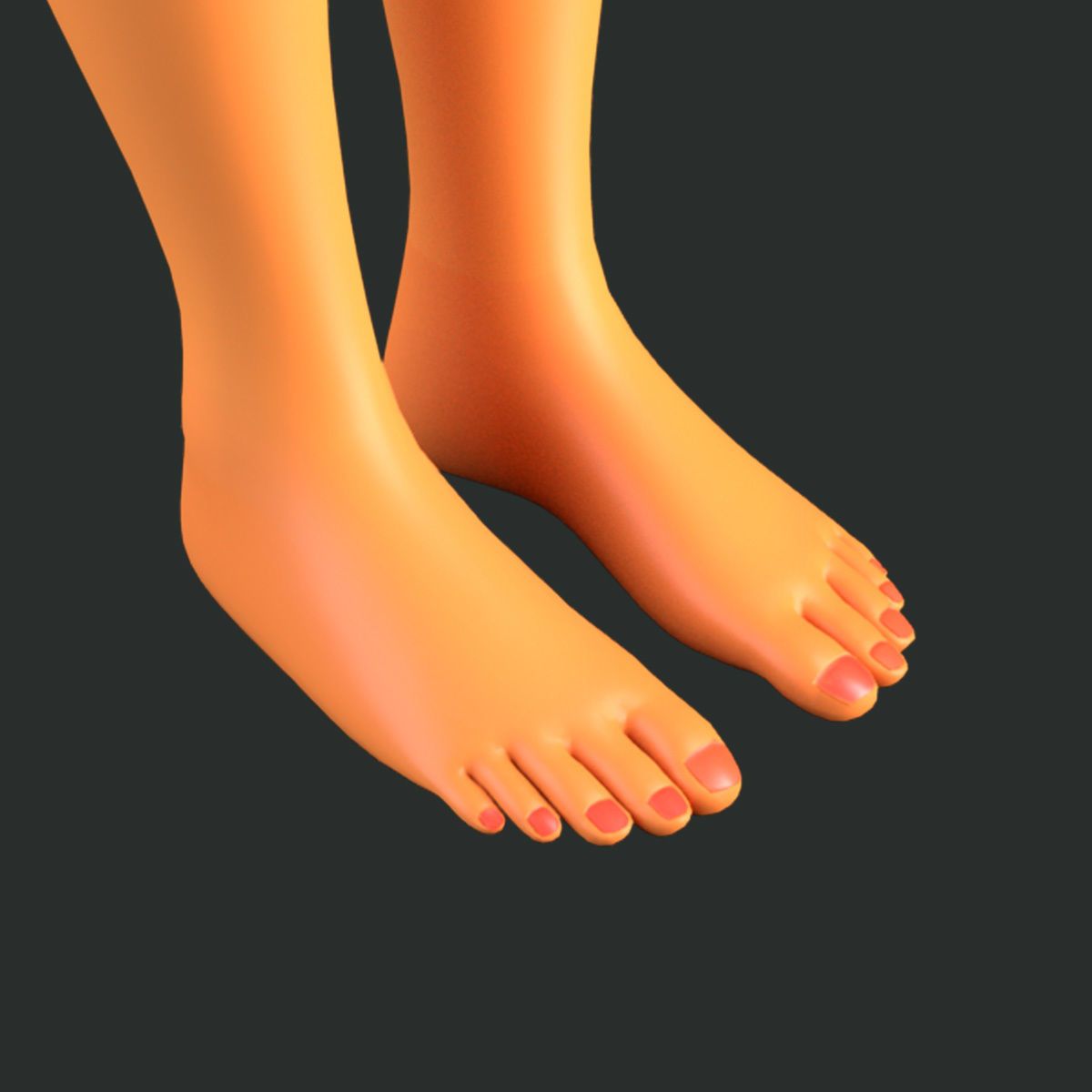 cartoony girl mery 3D model_16