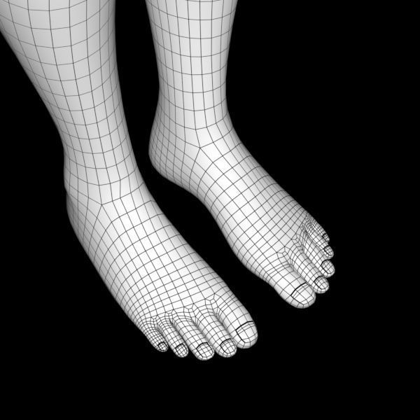 cartoony girl mery 3D model_29