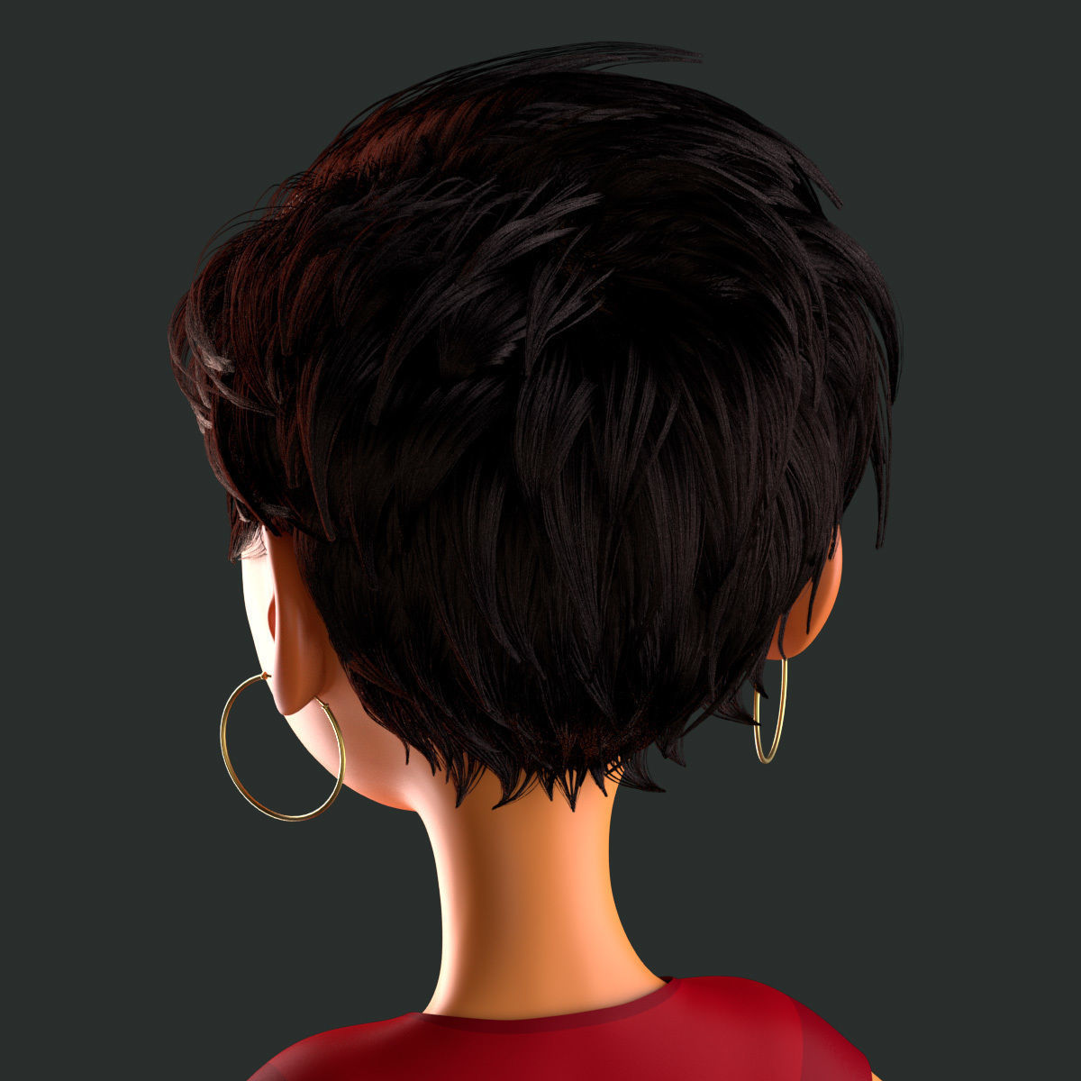 cartoony girl mery 3D model_9