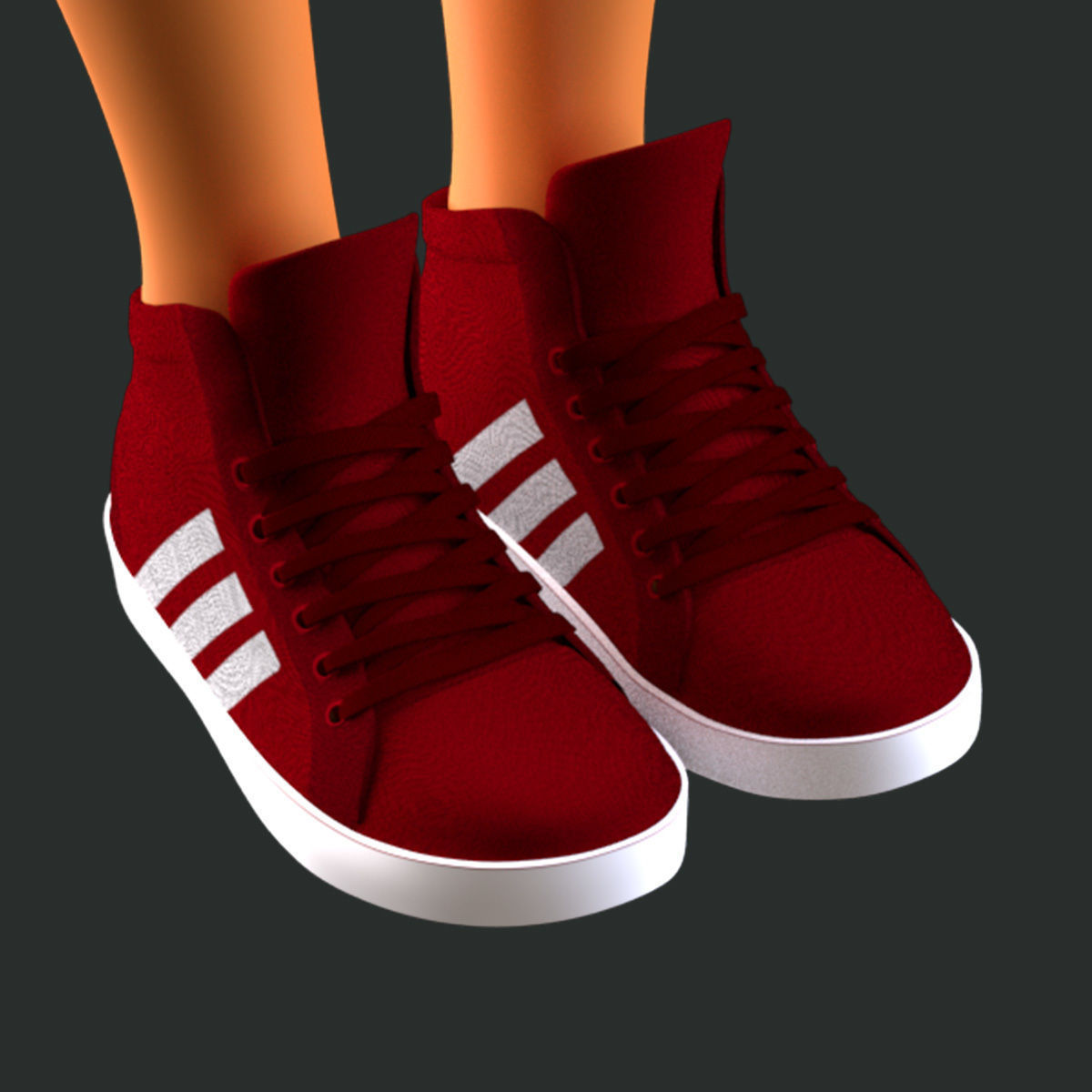 cartoony girl mery 3D model_19