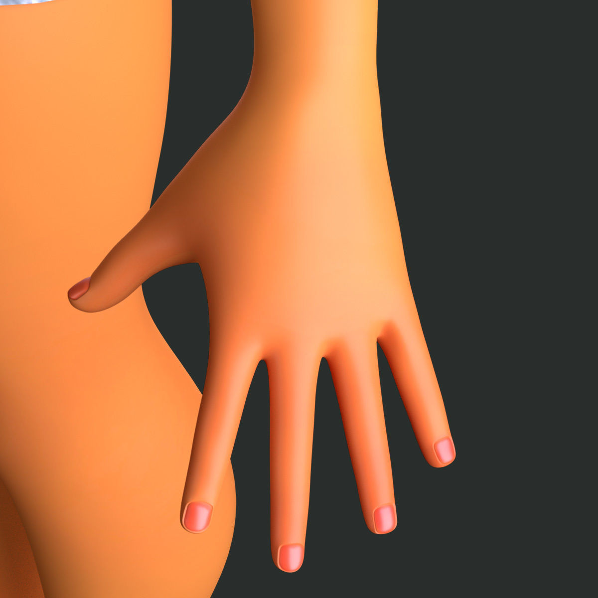 cartoony girl mery 3D model_17