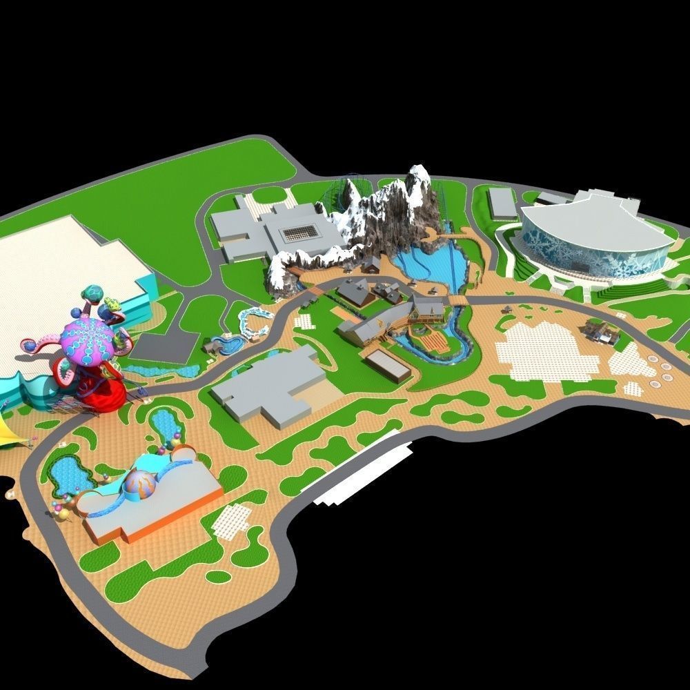 Amusement Park 3D model_1