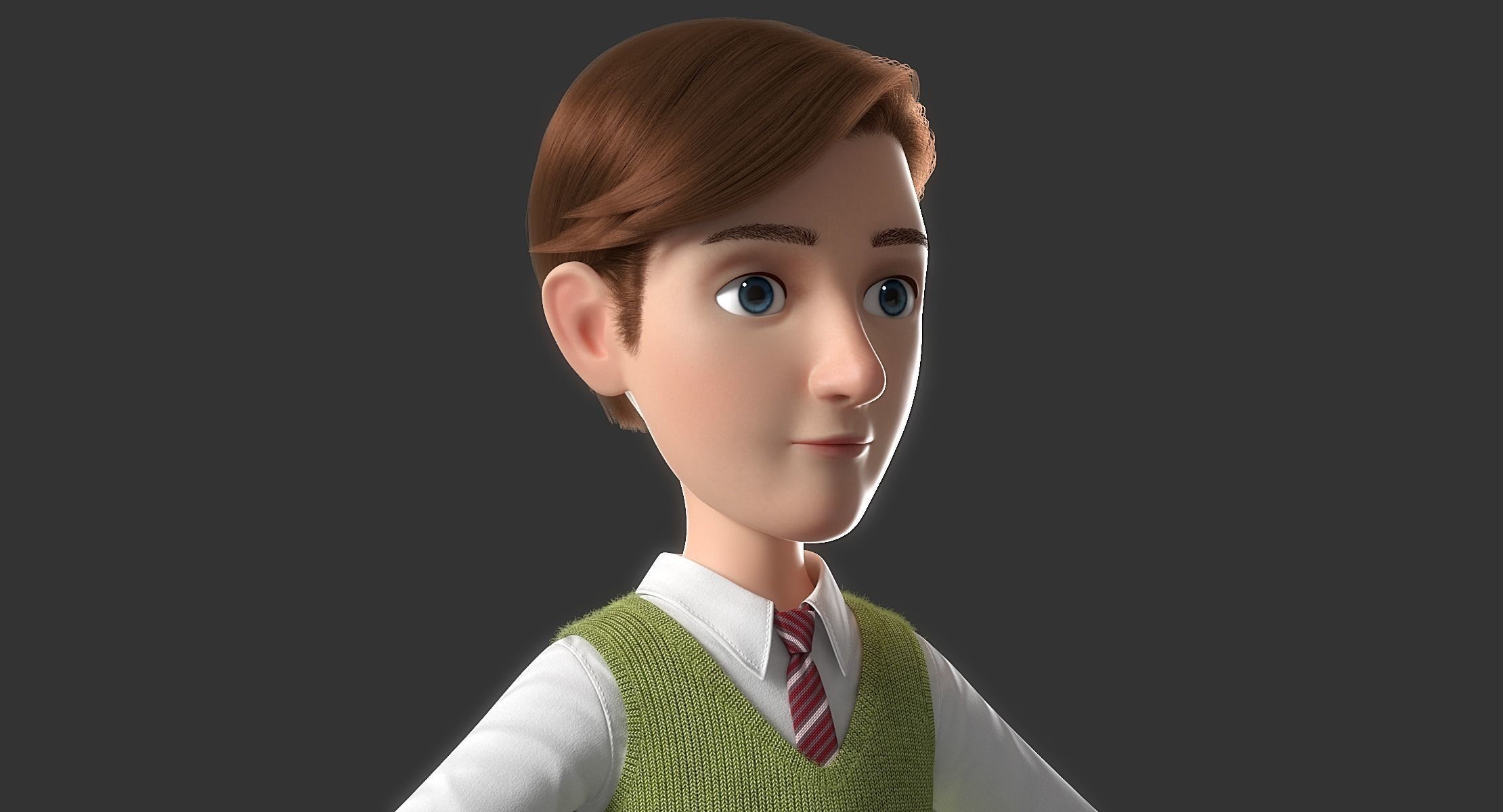 Cartoon Man Rigged 3D model_6