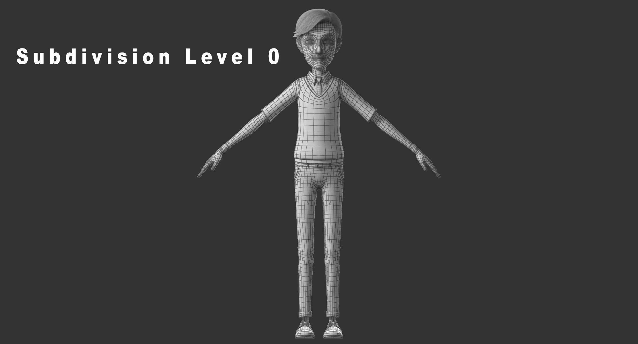 Cartoon Man Rigged 3D model_22