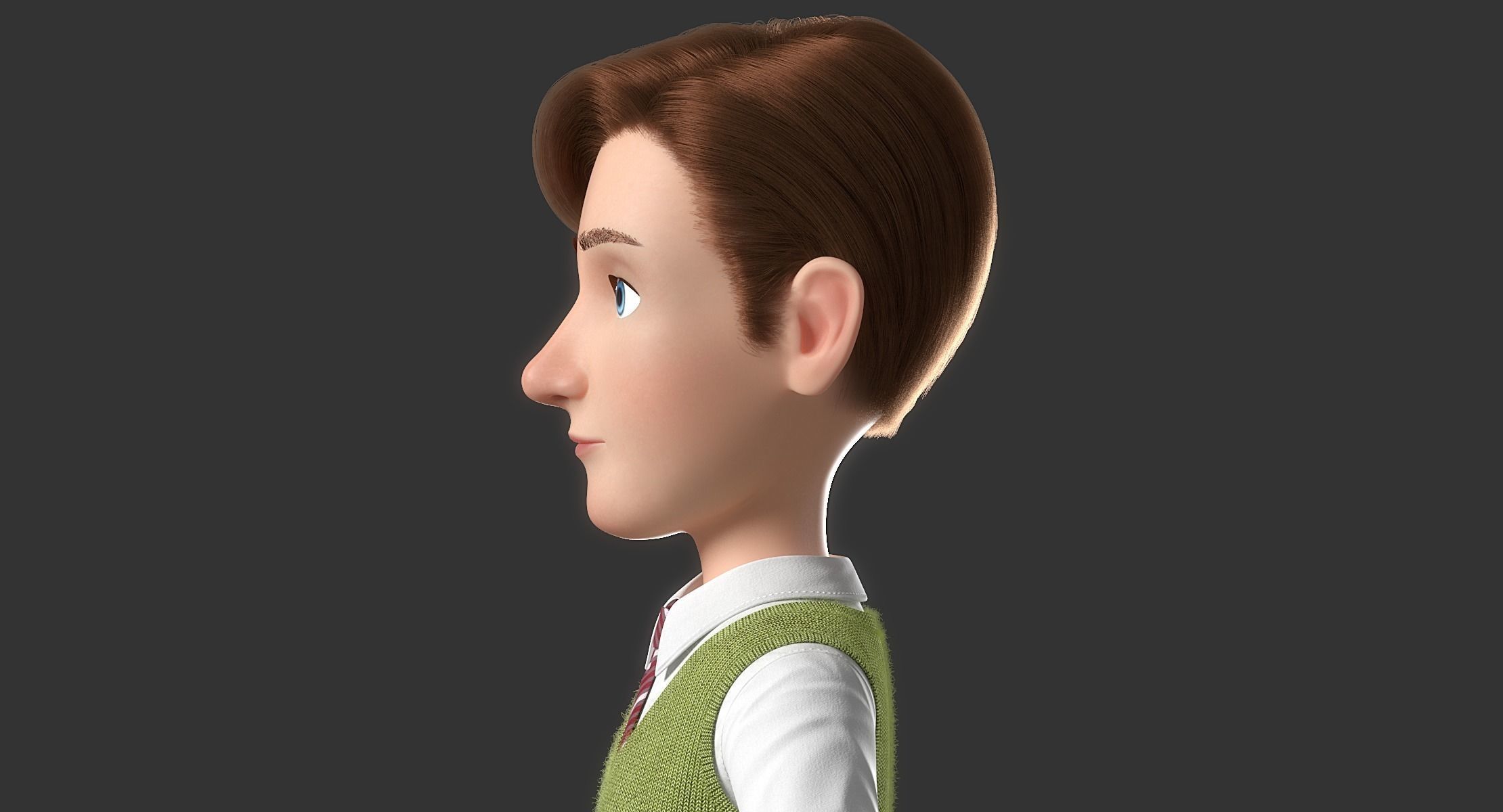 Cartoon Man Rigged 3D model_10