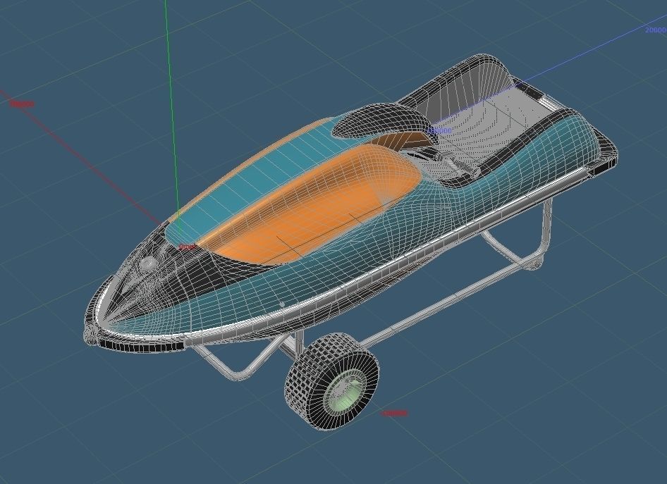 Personal Watercraft Single Type JetSki 3D model_6