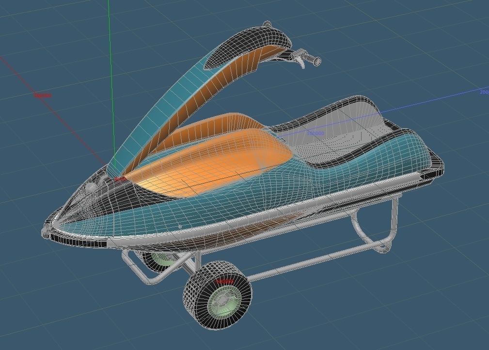 Personal Watercraft Single Type JetSki 3D model_7