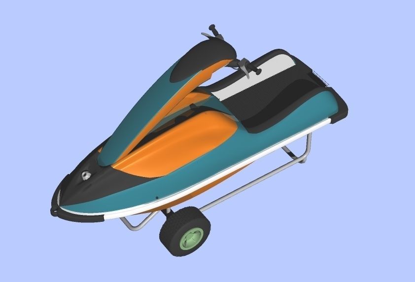 Personal Watercraft Single Type JetSki 3D model_4