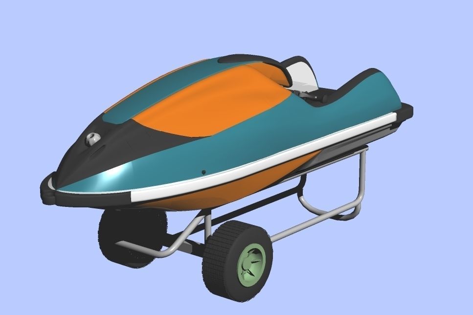 Personal Watercraft Single Type JetSki 3D model_2