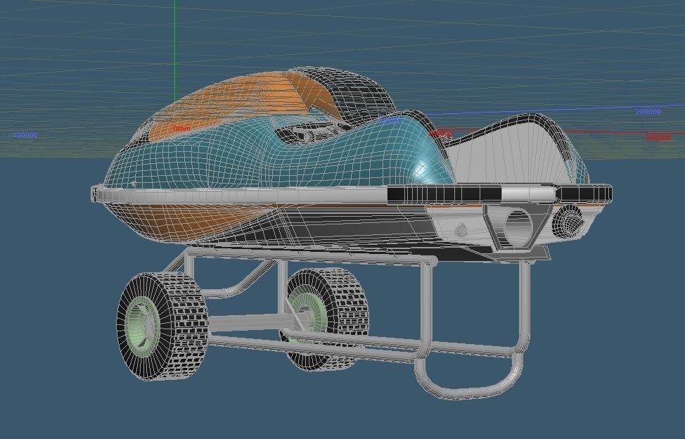 Personal Watercraft Single Type JetSki 3D model_8