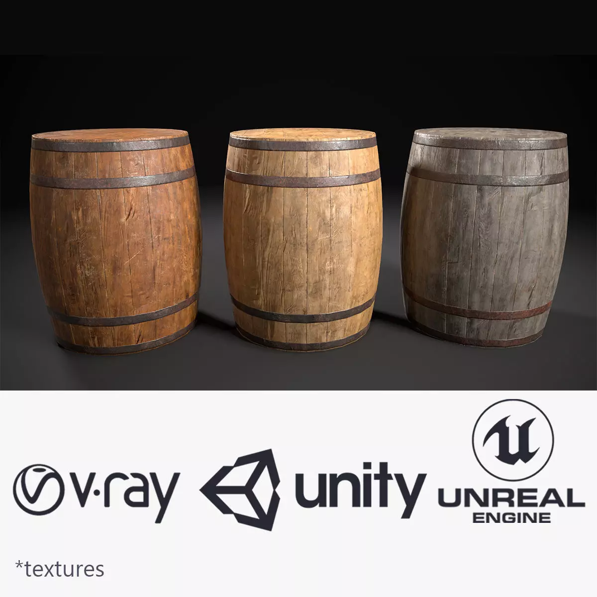 Old barrel Free low-poly 3D model