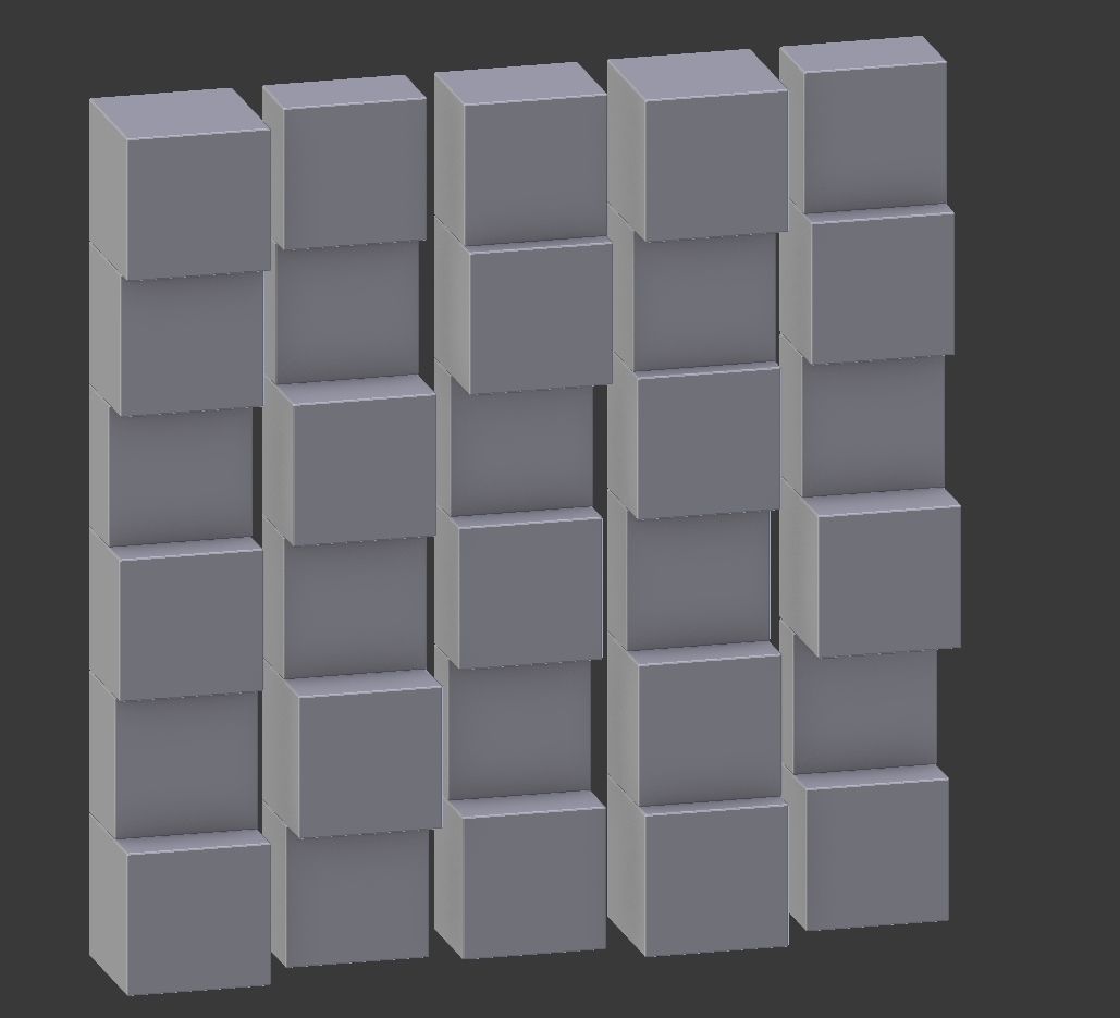 3D Modular 3D Feature Wall Panels Low-poly 3D model_9