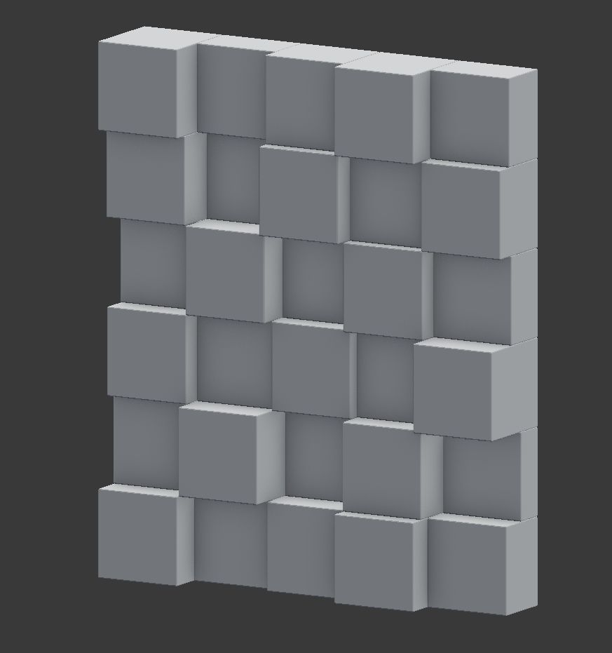 3D Modular 3D Feature Wall Panels Low-poly 3D model_7