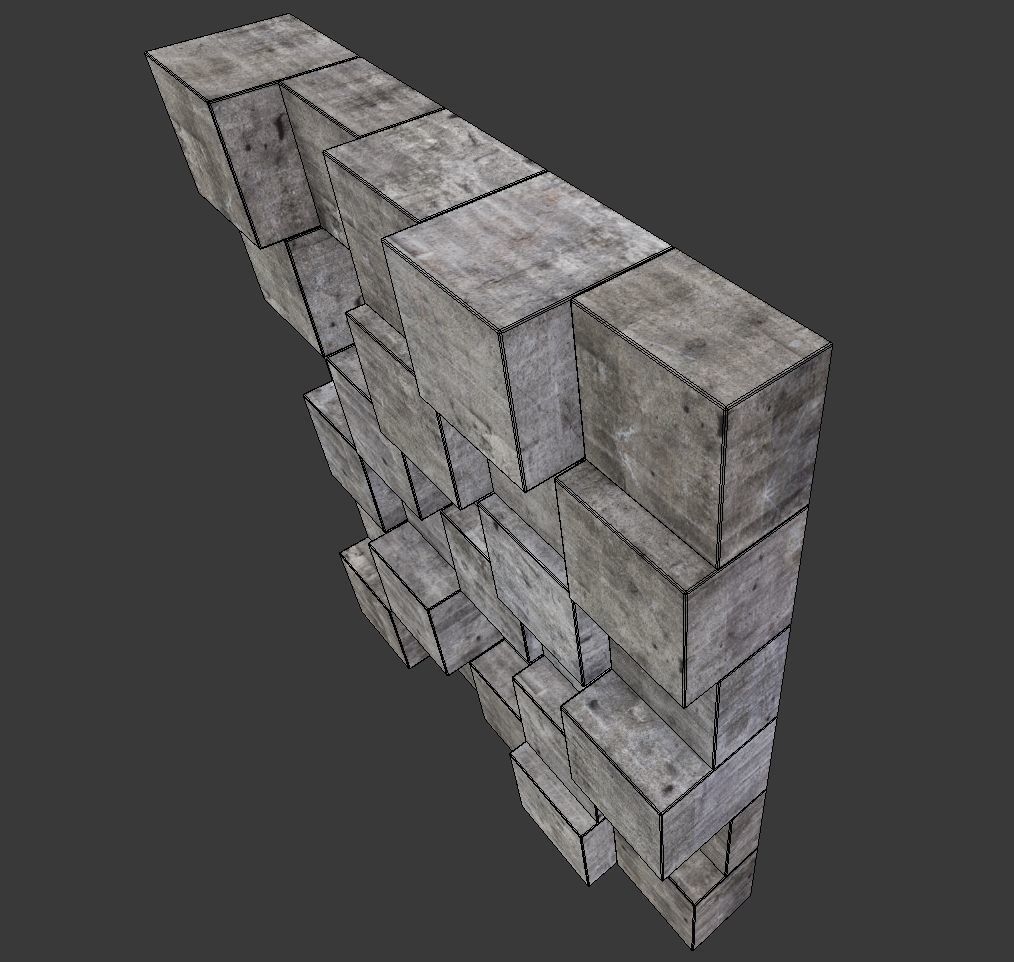 3D Modular 3D Feature Wall Panels Low-poly 3D model_13