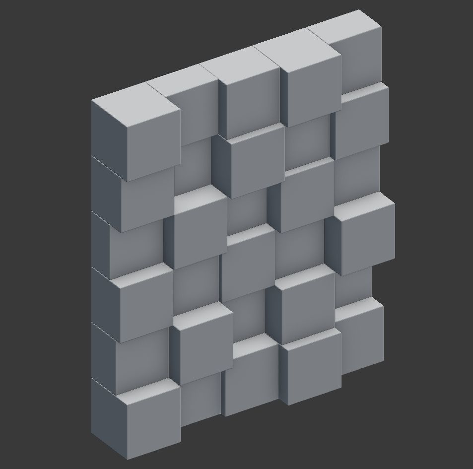 3D Modular 3D Feature Wall Panels Low-poly 3D model_5