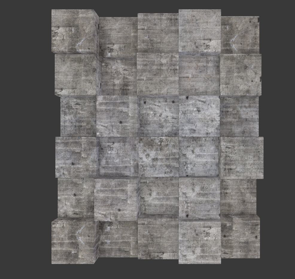 3D Modular 3D Feature Wall Panels Low-poly 3D model_11