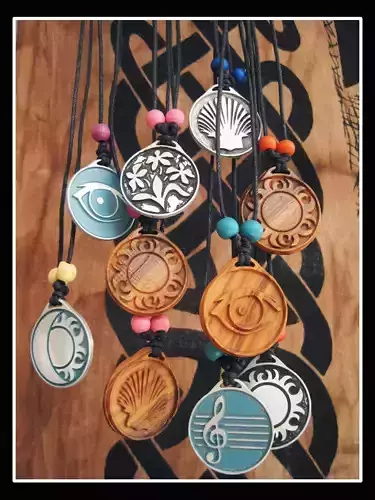 8 Unique Pendants Collection - Wood Free 3D print model