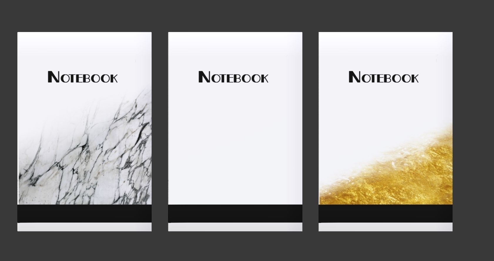 Notebook - Set of 3 Low-poly 3D model_4
