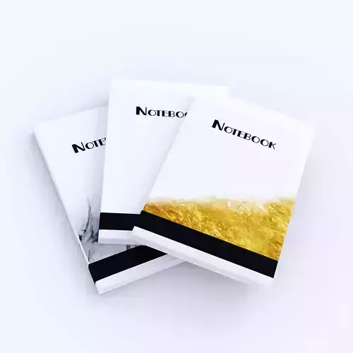 Notebook - Set of 3 Low-poly 3D model