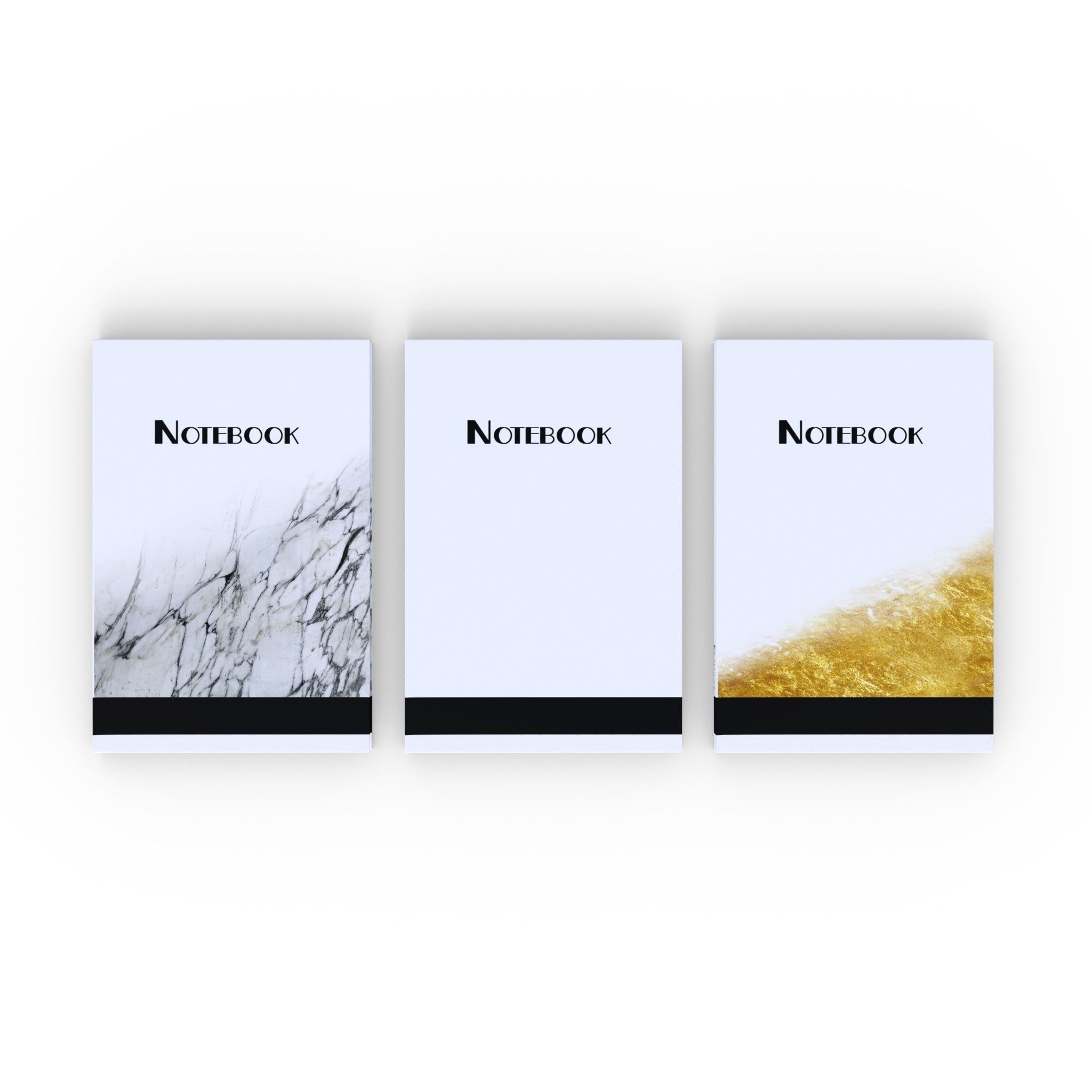 Notebook - Set of 3 Low-poly 3D model_1