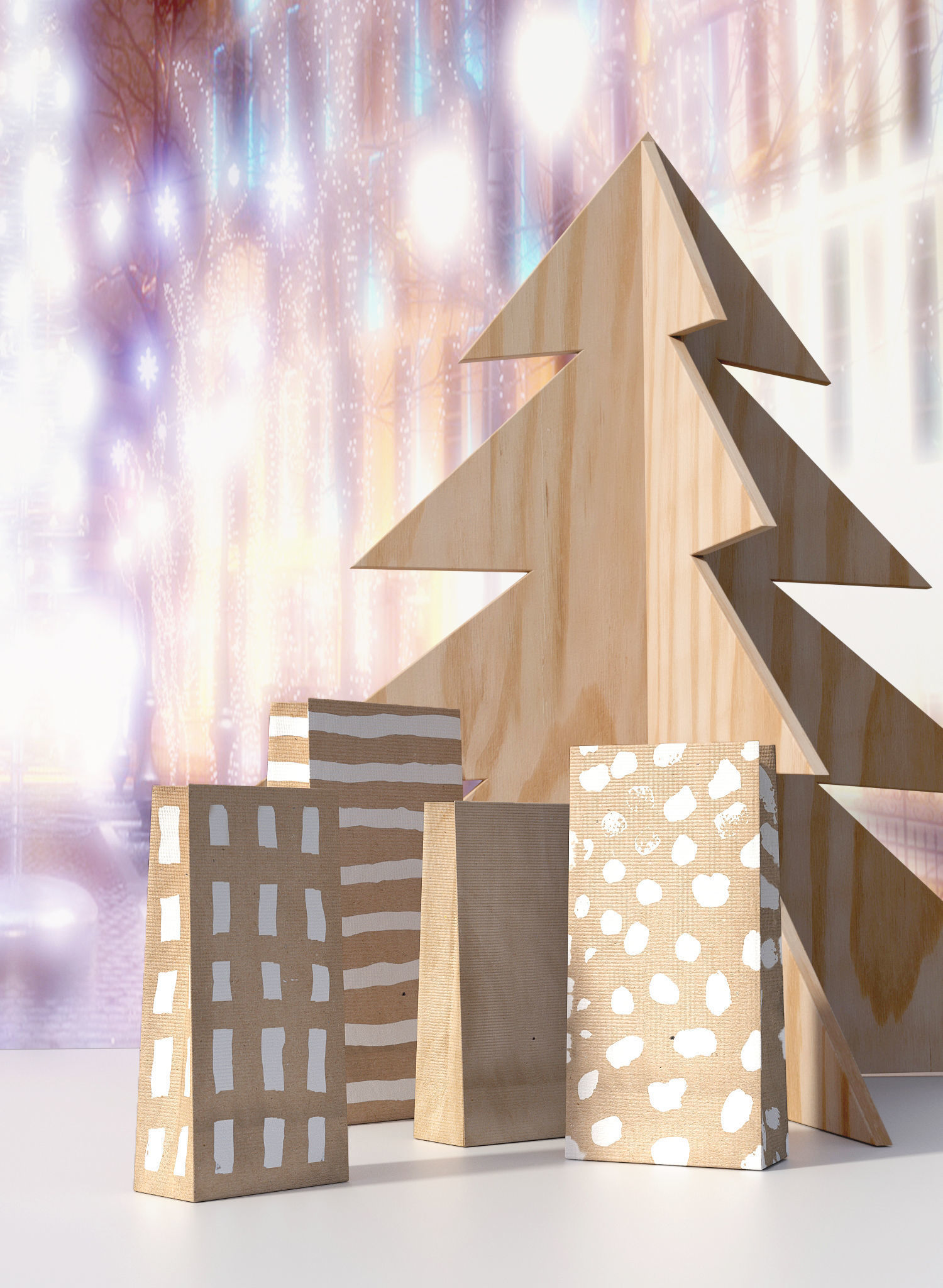 Natur Candy Bag - Simple Paper Bag Low-poly 3D model_2