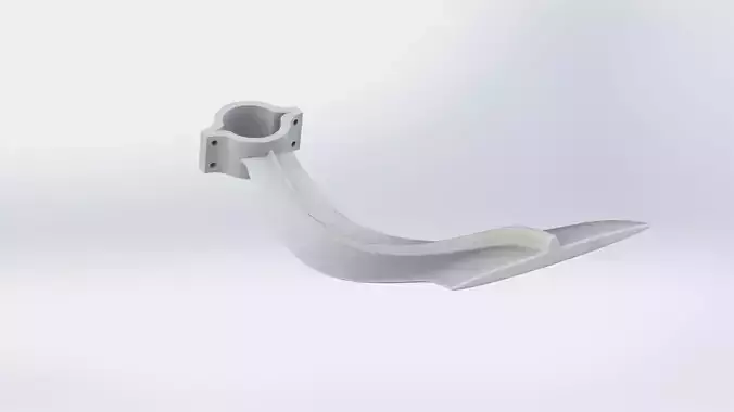 SharkFin plastic wall bracket 3D print model