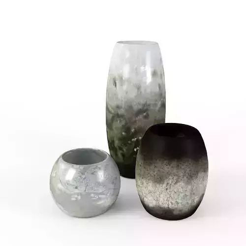 Modern Decor Vase Set 3D model